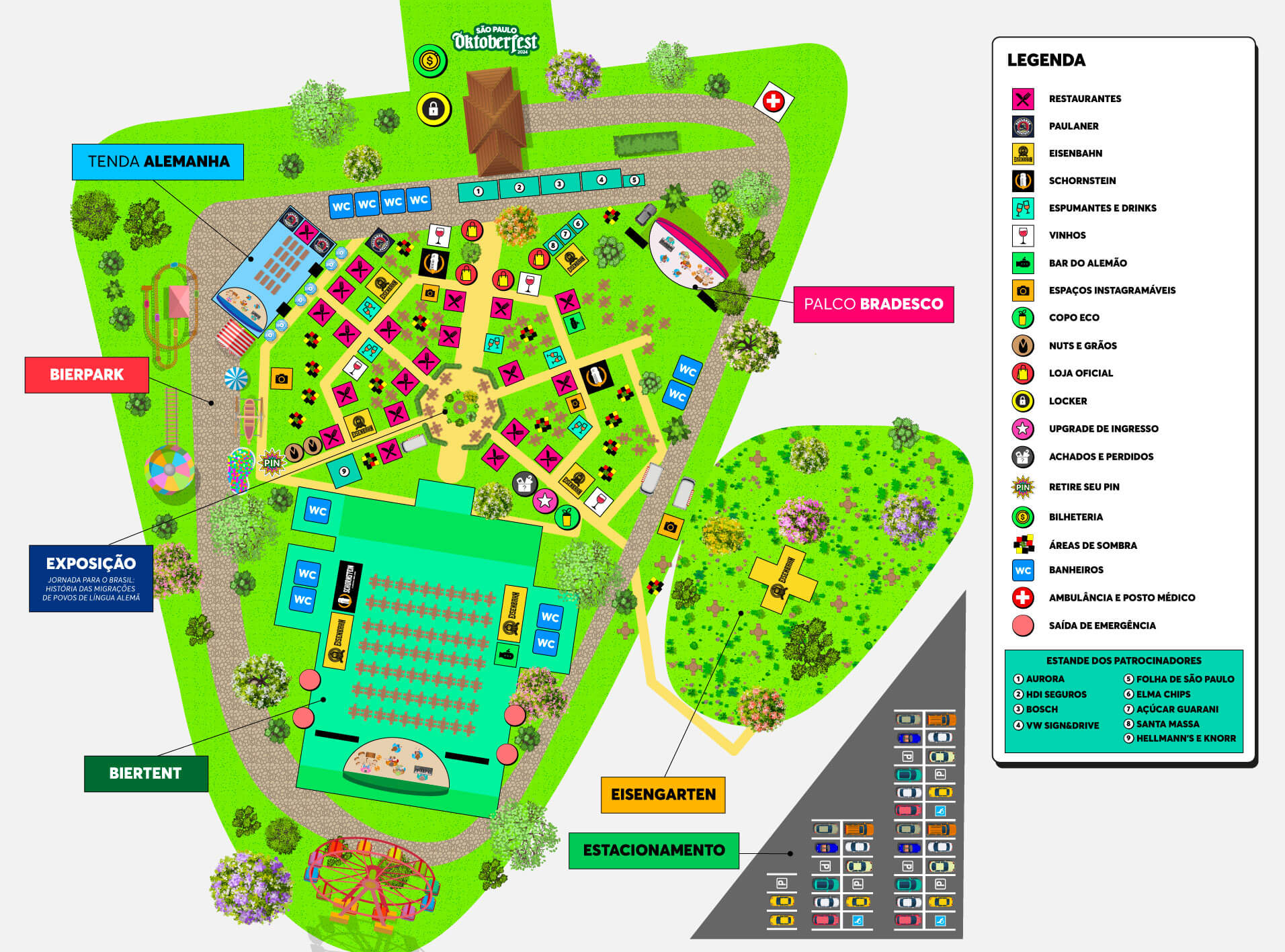 Mapa do evento Oktoberfest